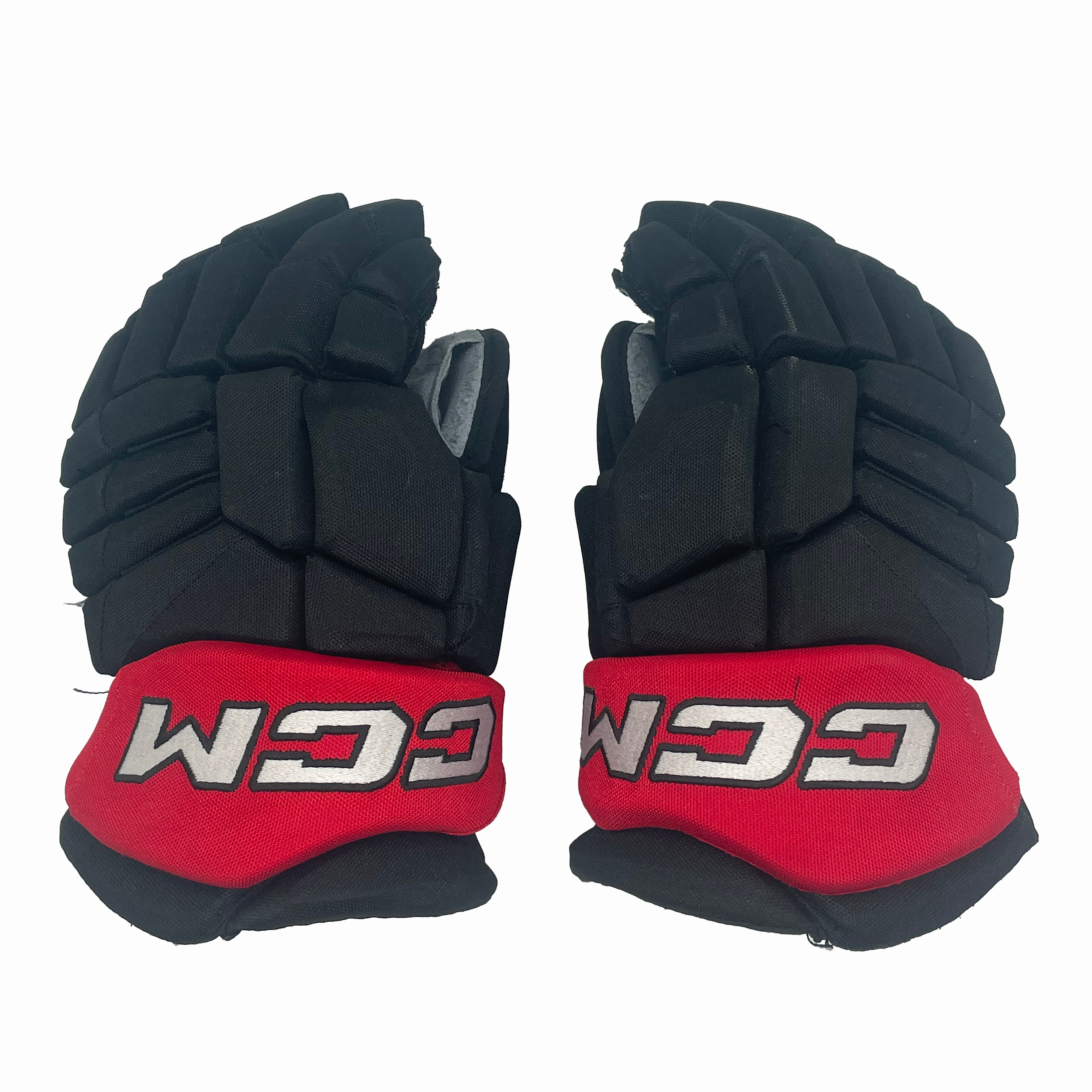 CCM HGJS - Gants WHL Pro Stock d'occasion (noir/rouge)